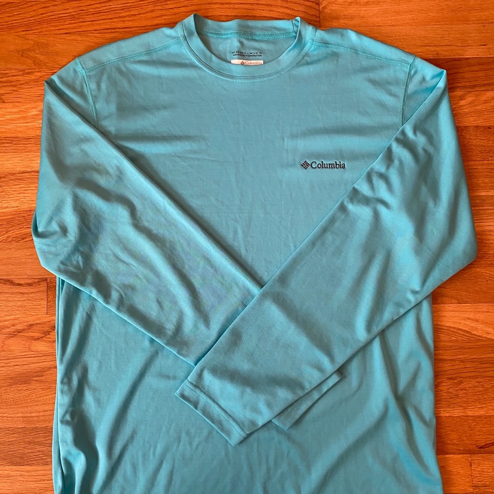 Men’s Columbia Cyan/Teal Longsleeve Large